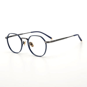 Italian Handmade Brand Glasses Frame Polygonal Retro Full Frame Men Women Myopia Eyeglasse Prescription Reading Eyewear