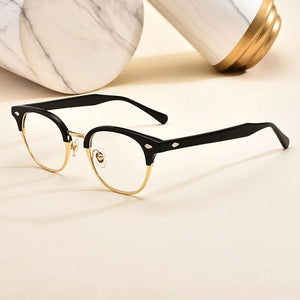 Japanese Handmade Acetate Glasses Frame  Vintage Square Men Women Optical Prescription Eyeglasses Spectacles