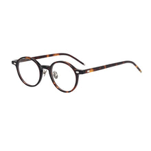 Carica l&#39;immagine nel visualizzatore di Gallery, Occhiali da vista in acetato di titanio stile giapponese montatura da uomo occhiali da vista rotondi occhiali da vista da donna miopia ottica luce blu