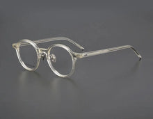 Carica l&#39;immagine nel visualizzatore di Gallery, Occhiali da vista in acetato di titanio stile giapponese montatura da uomo occhiali da vista rotondi occhiali da vista da donna miopia ottica luce blu
