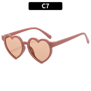 2023 New Kids Cartoon Heart Sunflower Fruit Rabbit Ears Sunglasses Girls Boy Children Outdoor Round Polarized UV400 Sun Glasses