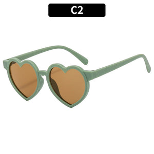 2023 New Kids Cartoon Heart Sunflower Fruit Rabbit Ears Sunglasses Girls Boy Children Outdoor Round Polarized UV400 Sun Glasses