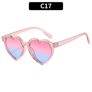 2023 New Kids Cartoon Heart Sunflower Fruit Rabbit Ears Sunglasses Girls Boy Children Outdoor Round Polarized UV400 Sun Glasses