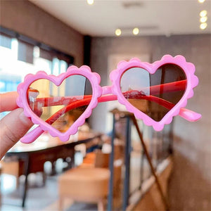 2023 New Kids Cartoon Heart Sunflower Fruit Rabbit Ears Sunglasses Girls Boy Children Outdoor Round Polarized UV400 Sun Glasses