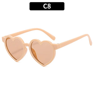 2023 New Kids Cartoon Heart Sunflower Fruit Rabbit Ears Sunglasses Girls Boy Children Outdoor Round Polarized UV400 Sun Glasses