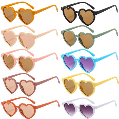 2023 New Kids Cartoon Heart Sunflower Fruit Rabbit Ears Sunglasses Girls Boy Children Outdoor Round Polarized UV400 Sun Glasses