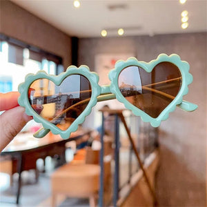 2023 New Kids Cartoon Heart Sunflower Fruit Rabbit Ears Sunglasses Girls Boy Children Outdoor Round Polarized UV400 Sun Glasses