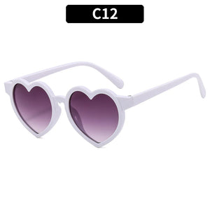 2023 New Kids Cartoon Heart Sunflower Fruit Rabbit Ears Sunglasses Girls Boy Children Outdoor Round Polarized UV400 Sun Glasses