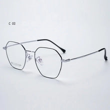 Load image into Gallery viewer, Korean Fashion Retro Round Titanium Glasses Frames Men 7766 Polygon Spectacles Myopia Eyeglasses Women Oculos De Grau