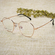 Load image into Gallery viewer, Korean Fashion Retro Round Titanium Glasses Frames Men 7766 Polygon Spectacles Myopia Eyeglasses Women Oculos De Grau