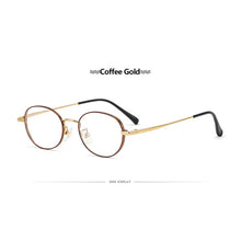 Load image into Gallery viewer, Man Pure Titanium Frame 0 Degree Lenses Women Fashion Retro Oval Mirror Frame Universal