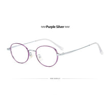 Load image into Gallery viewer, Man Pure Titanium Frame 0 Degree Lenses Women Fashion Retro Oval Mirror Frame Universal