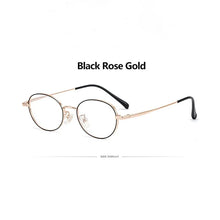 Load image into Gallery viewer, Man Pure Titanium Frame 0 Degree Lenses Women Fashion Retro Oval Mirror Frame Universal