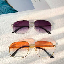 Carica l&#39;immagine nel visualizzatore di Gallery, 2023 New Pilot Sunglasses for Men Retro Double Bridge Girder Metal Sun Glasses Women UV400 Male Trending Products Shades