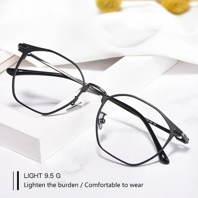 Pure Titanium Glasses Frame Retro Oval Round Men Eyeglasses Women Myopia Prescription Polygon Eyewear Frames