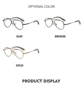 Retro Pure Titanium Upscale Men Optical Glasses Frames Women Fashion Prescription Eyeglasses