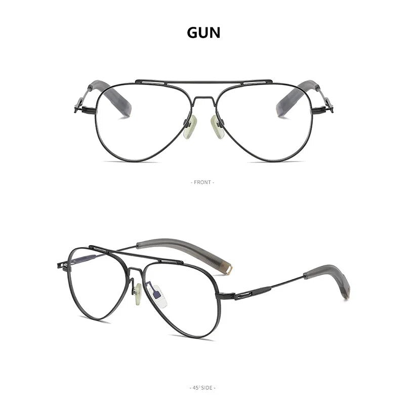 Retro Pure Titanium Upscale Men Optical Glasses Frames Women Fashion Prescription Eyeglasses