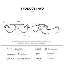 Load image into Gallery viewer, Retro Pure Titanium Upscale Men Optical Glasses Frames Women Fashion Prescription Eyeglasses