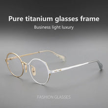 Load image into Gallery viewer, Retro Round Pure Titanium Upscale Men Optical Glasses Frames Women Fashion Optical Prescription Eyeglasses