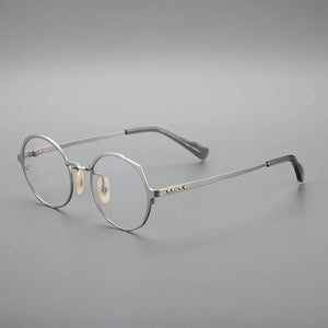 Retro Round Pure Titanium Upscale Men Optical Glasses Frames Women Fashion Optical Prescription Eyeglasses