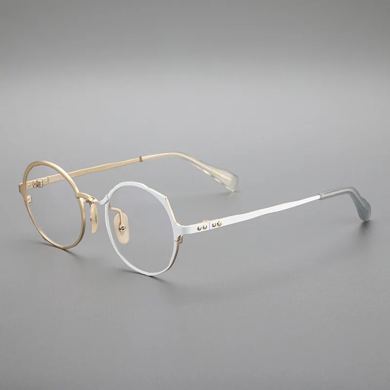 Retro Round Pure Titanium Upscale Men Optical Glasses Frames Women Fashion Optical Prescription Eyeglasses