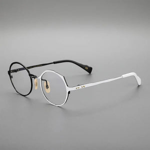 Retro Round Pure Titanium Upscale Men Optical Glasses Frames Women Fashion Optical Prescription Eyeglasses