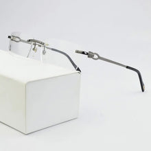 Load image into Gallery viewer, Rimless glasses frame men myopia prescription eye glasses frames for women design fashion Brand Square spectacles Nerd