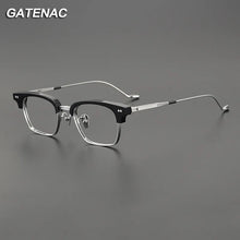 Carica l&#39;immagine nel visualizzatore di Gallery, Titanium Acetate Eyeglasses Frame Men Retro Myopia Optical Prescription Glasses Frame Women Korea Luxury Brand Eyewear