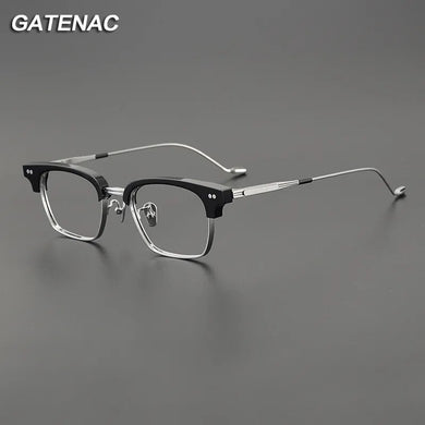 Titanium Acetate Eyeglasses Frame Men Retro Myopia Optical Prescription Glasses Frame Women Korea Luxury Brand Eyewear