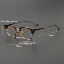 Carica l&#39;immagine nel visualizzatore di Gallery, Titanium Acetate Eyeglasses Frame Men Retro Myopia Optical Prescription Glasses Frame Women Korea Luxury Brand Eyewear