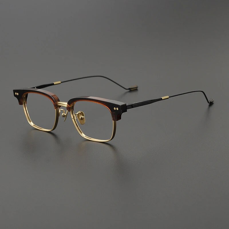 Titanium Acetate Eyeglasses Frame Men Retro Myopia Optical Prescription Glasses Frame Women Korea Luxury Brand Eyewear