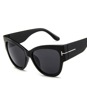 2023 New Tom Brand Designer Cat Eye Women Sunglasses Female Gradient Points Sun Glasses Big Oculos feminino de sol UV400