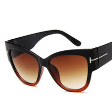Carica l&#39;immagine nel visualizzatore di Gallery, 2023 New Tom Brand Designer Cat Eye Women Sunglasses Female Gradient Points Sun Glasses Big Oculos feminino de sol UV400