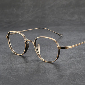 Ultra-Light Pure Titanium Retro Round Glasses Frame Myopia Prescription Eyeglasses Frame Men And Women