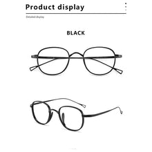 Load image into Gallery viewer, Ultra-Light Pure Titanium Retro Round Glasses Frame Myopia Prescription Eyeglasses Frame Men And Women