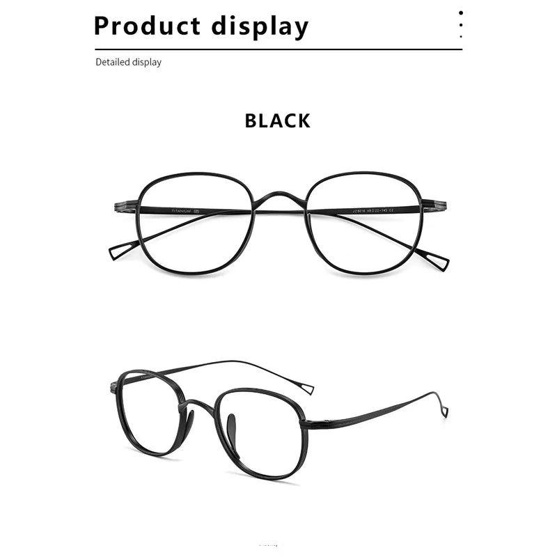 Ultra-Light Pure Titanium Retro Round Glasses Frame Myopia Prescription Eyeglasses Frame Men And Women