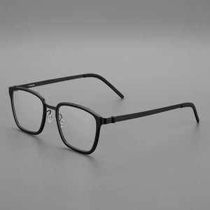 Ultra-light Business Acetate Square Glasses Frame AlloyRetro Optical Prescription Eyeglasses Men Woman
