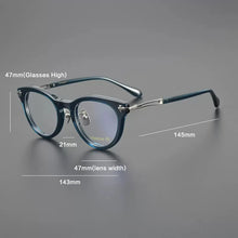 Load image into Gallery viewer, Vintage Acetate Titanium Glasses Frame Women Cat Eye Prescription Myopia Eyeglasses Frame Men   Brand Eyewear