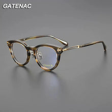 Load image into Gallery viewer, Vintage Acetate Titanium Glasses Frame Women Cat Eye Prescription Myopia Eyeglasses Frame Men   Brand Eyewear