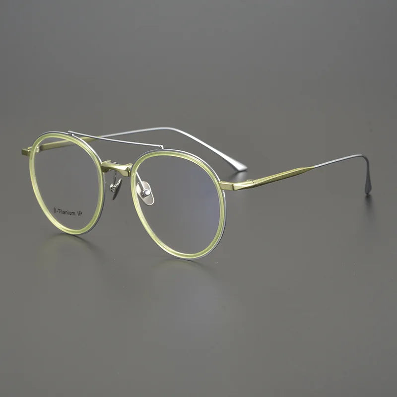 glasses frame men designer double beam Titanium optical eyeglasses Myopia reading women personalized eyewear