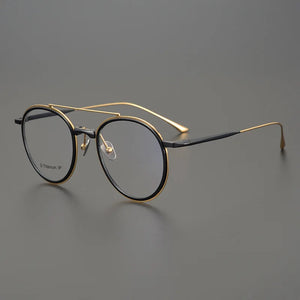 glasses frame men designer double beam Titanium optical eyeglasses Myopia reading women personalized eyewear