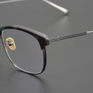 myopia reading women personalized eyewear designer acetate titanium optical eyeglasses Retro casual glasses frame men