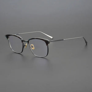 myopia reading women personalized eyewear designer acetate titanium optical eyeglasses Retro casual glasses frame men