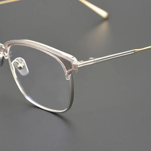 myopia reading women personalized eyewear designer acetate titanium optical eyeglasses Retro casual glasses frame men