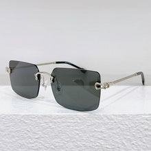 Carica l&#39;immagine nel visualizzatore di Gallery, 2023 Square Rimless Sunglasses Women and Men Unisex Designer Brand Luxury Pure Titanium Uv400 Rimless Eyeglasses