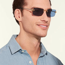 Carica l&#39;immagine nel visualizzatore di Gallery, 2023 Square Rimless Sunglasses Women and Men Unisex Designer Brand Luxury Pure Titanium Uv400 Rimless Eyeglasses