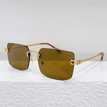 Carica l&#39;immagine nel visualizzatore di Gallery, 2023 Square Rimless Sunglasses Women and Men Unisex Designer Brand Luxury Pure Titanium Uv400 Rimless Eyeglasses