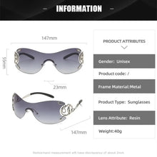 Carica l&#39;immagine nel visualizzatore di Gallery, 2023 Star One Piece Luxury Punk Rimless Sunglasses Women Brand Designer Y2K Sun Glasses Men Goggle Shades UV400 Eyewear