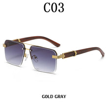 Carica l'immagine nel visualizzatore di Gallery, Sunglasses For Men   Sunglasses Women Vintage Wooden  Glasses Rimless Square Wood Shades Gafas De Sol Lentes