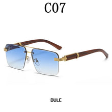 Carica l'immagine nel visualizzatore di Gallery, Sunglasses For Men   Sunglasses Women Vintage Wooden  Glasses Rimless Square Wood Shades Gafas De Sol Lentes
